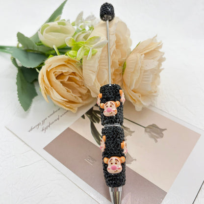 Premium Rhinestone Character Beadable Pens - "Honey Forest" Series | DIY Beadable Pen Craft Gift Idea