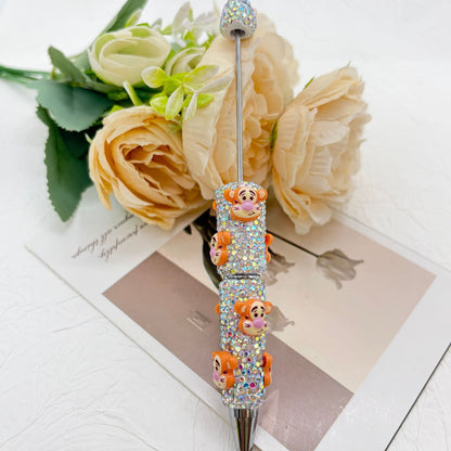 Premium Rhinestone Character Beadable Pens - "Honey Forest" Series | DIY Beadable Pen Craft Gift Idea