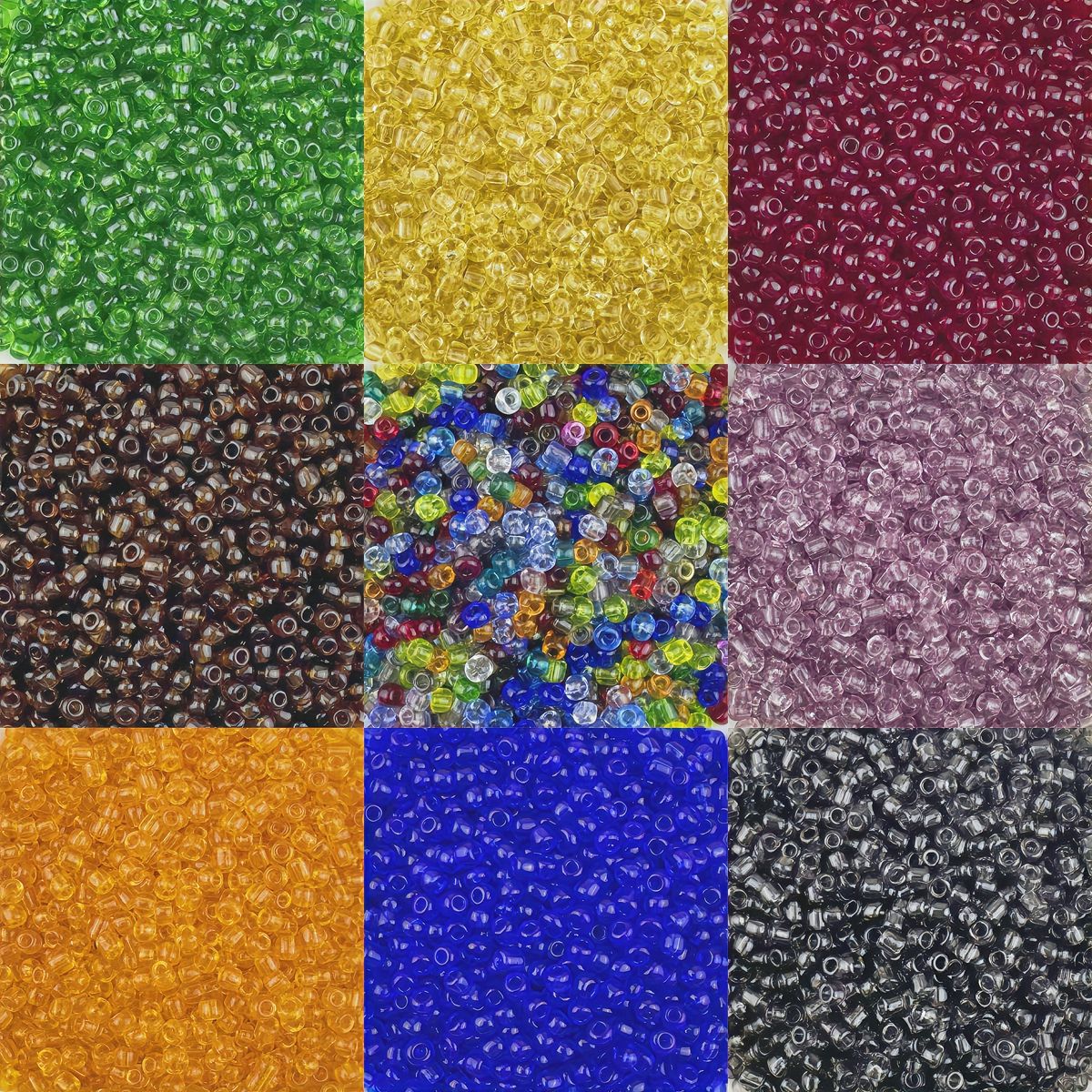 2/3/4mm clear glass seed beads, 5x Packs of 30g, gloose beads, craft | DIY Bead Bracelet Keychain & Jewelry Craft Supply