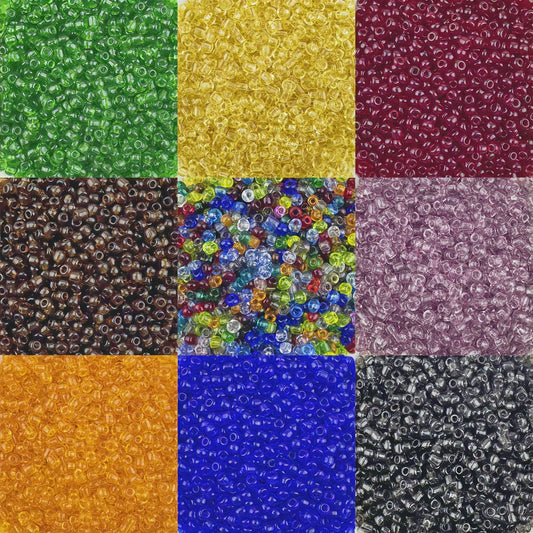 2/3/4mm clear glass seed beads, 5x Packs of 30g, gloose beads, craft | DIY Bead Bracelet Keychain & Jewelry Craft Supply