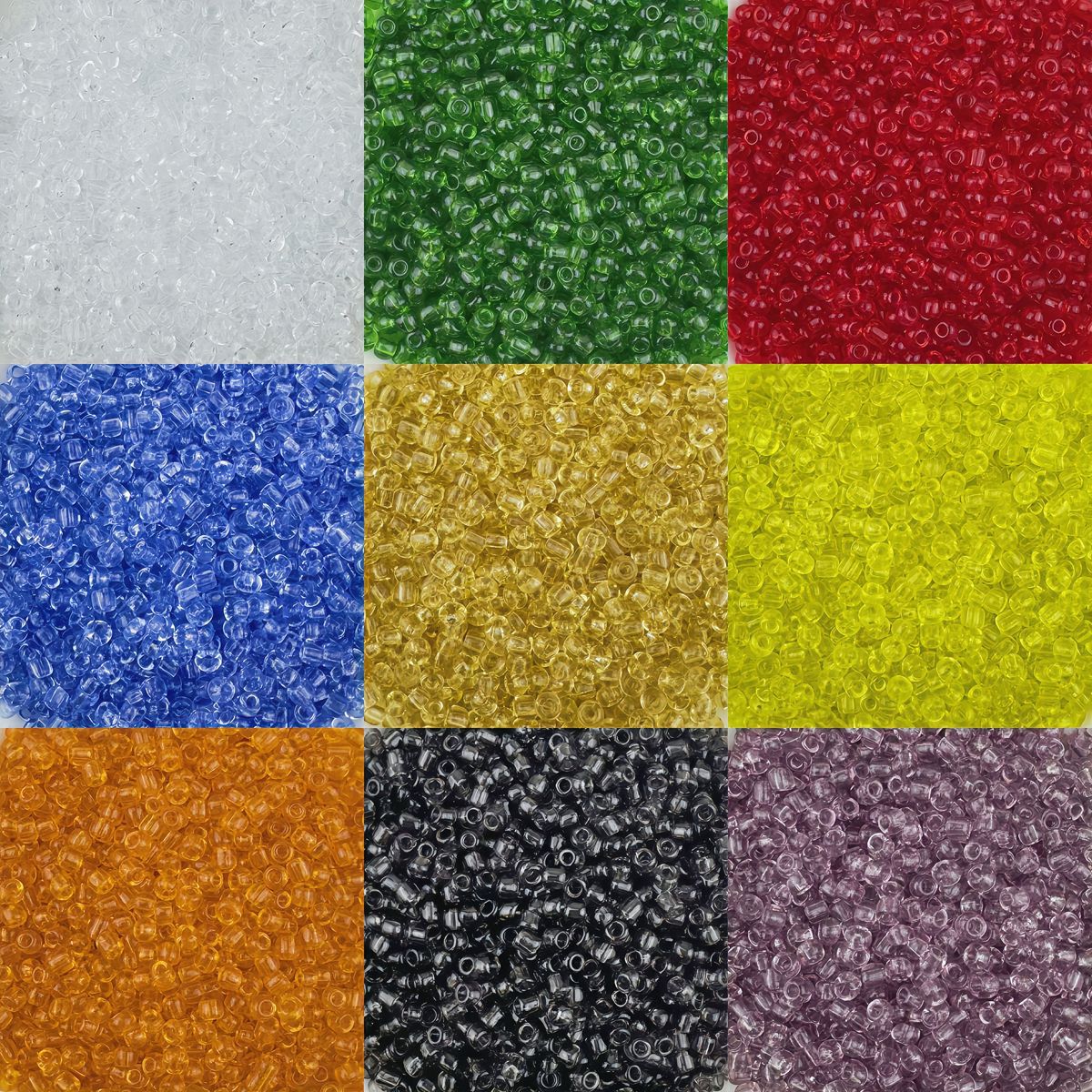 2/3/4mm clear glass seed beads, 5x Packs of 30g, gloose beads, craft | DIY Bead Bracelet Keychain & Jewelry Craft Supply