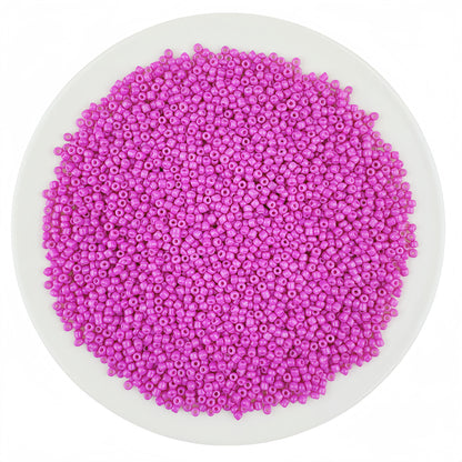 3mm glass seed beads, solid color painted loose beads, handmade beading | DIY Bead Bracelet Keychain & Jewelry Craft Supply