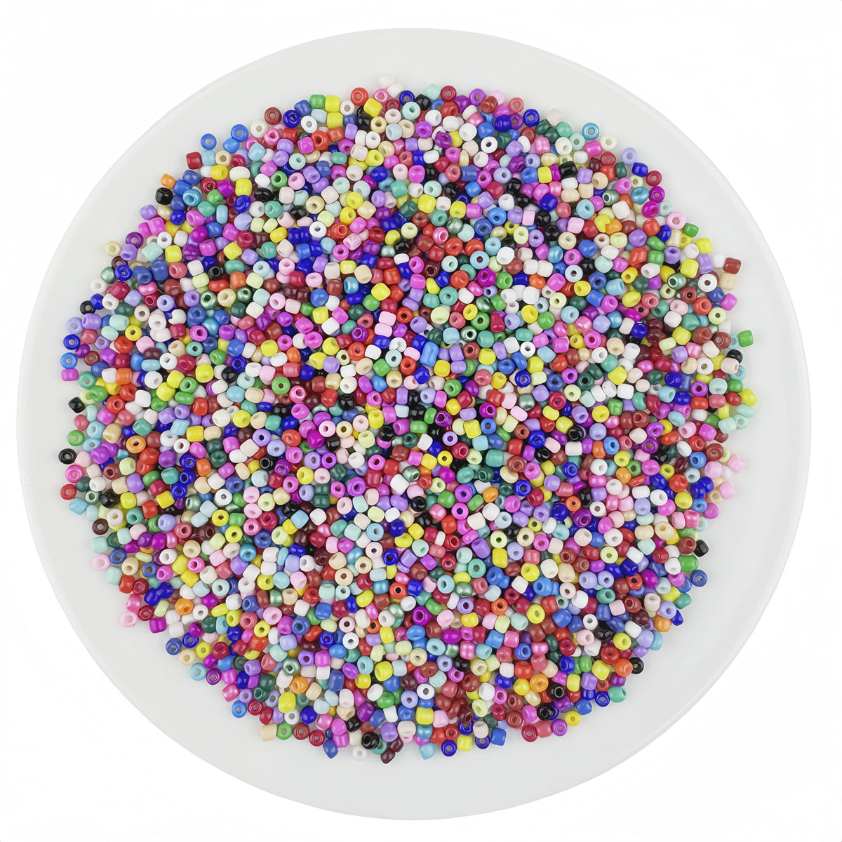 2mm glass seed beads, solid color painted loose beads, handmade beading | DIY Bead Bracelet Keychain & Jewelry Craft Supply