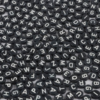 black and white letters