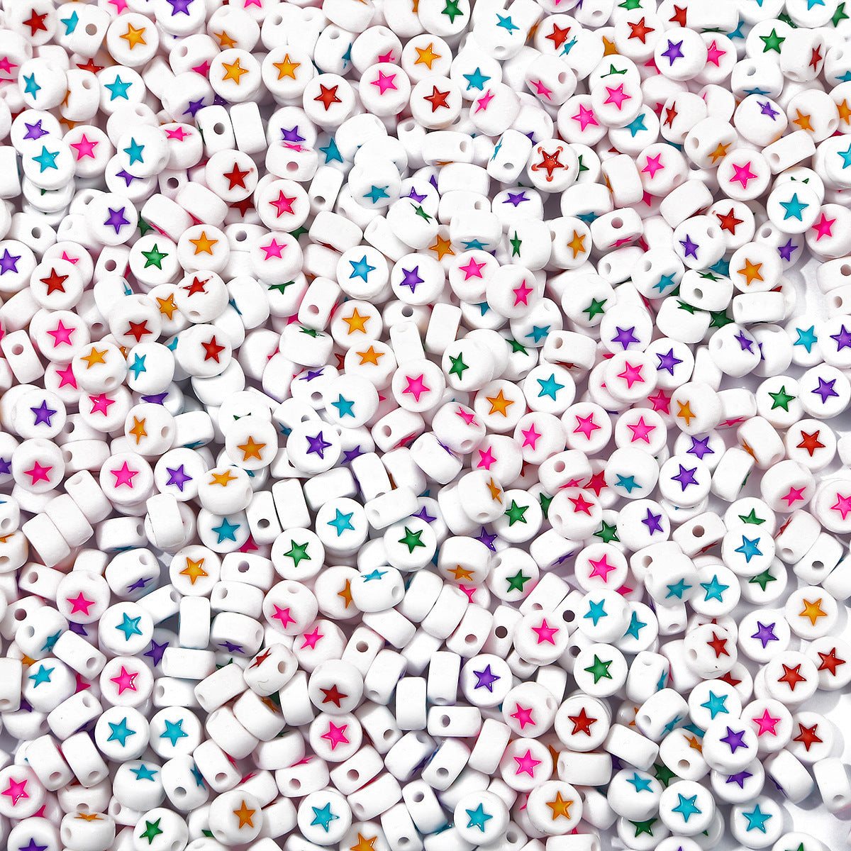 100PCS Acrylic Alphabet & Number Beads - 4x7mm Colorful Round Flat | Acrylic Bead for DIY Bracelet Keychain Jewelry Making