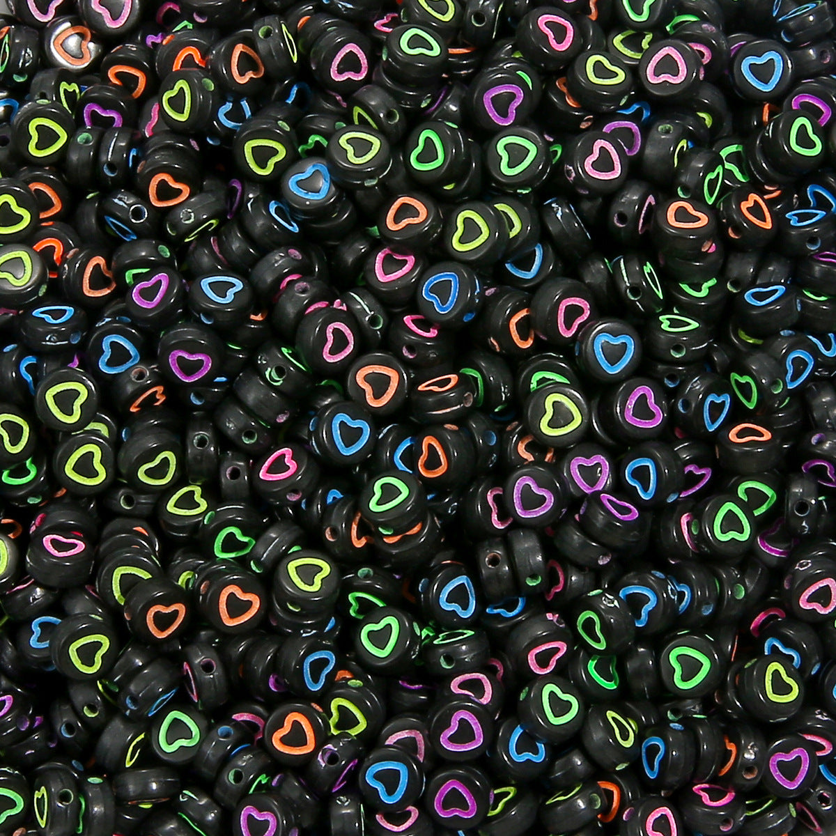 100PCS Acrylic Alphabet & Number Beads - 4x7mm Colorful Round Flat | Acrylic Bead for DIY Bracelet Keychain Jewelry Making