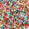 Real color silver letter flat beads