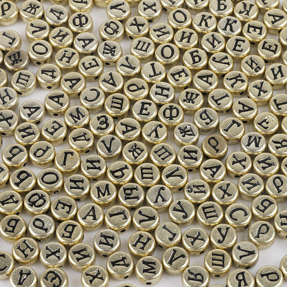 100PCS Acrylic Alphabet & Number Beads - 4x7mm Colorful Round Flat | Acrylic Bead for DIY Bracelet Keychain Jewelry Making