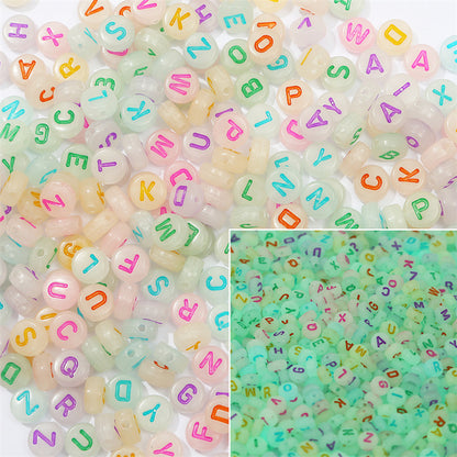100PCS Acrylic Alphabet & Number Beads - 4x7mm Colorful Round Flat | Acrylic Bead for DIY Bracelet Keychain Jewelry Making