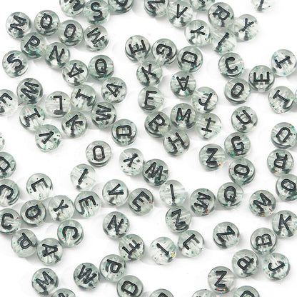 100PCS Acrylic Alphabet & Number Beads - 4x7mm Colorful Round Flat | Acrylic Bead for DIY Bracelet Keychain Jewelry Making