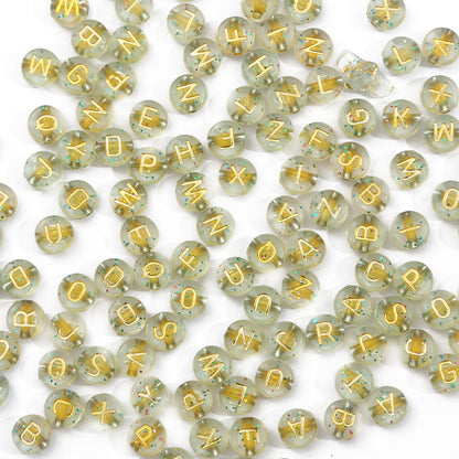 100PCS Acrylic Alphabet & Number Beads - 4x7mm Colorful Round Flat | Acrylic Bead for DIY Bracelet Keychain Jewelry Making