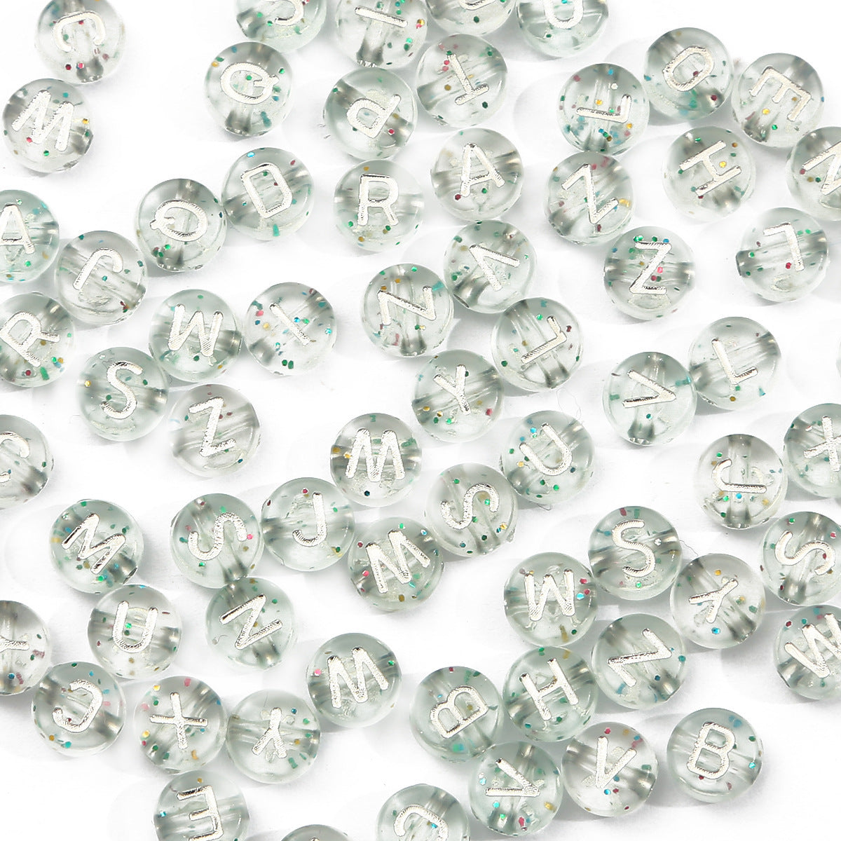 100PCS Acrylic Alphabet & Number Beads - 4x7mm Colorful Round Flat | Acrylic Bead for DIY Bracelet Keychain Jewelry Making