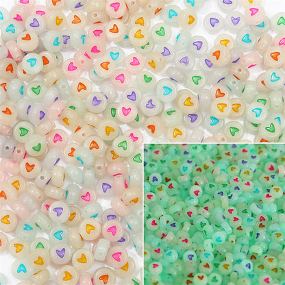 100PCS Acrylic Alphabet & Number Beads - 4x7mm Colorful Round Flat | Acrylic Bead for DIY Bracelet Keychain Jewelry Making