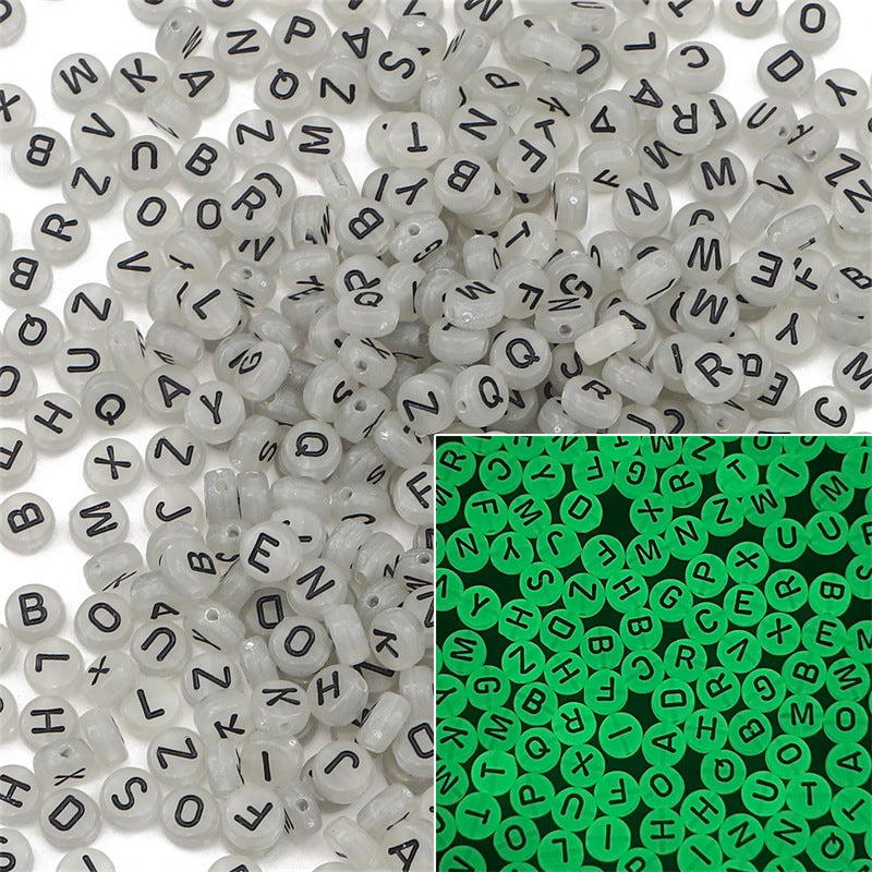 100PCS Acrylic Alphabet & Number Beads - 4x7mm Colorful Round Flat | Acrylic Bead for DIY Bracelet Keychain Jewelry Making