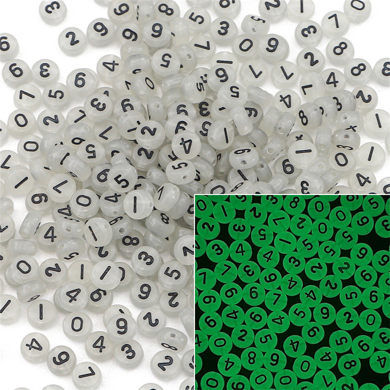 100PCS Acrylic Alphabet & Number Beads - 4x7mm Colorful Round Flat | Acrylic Bead for DIY Bracelet Keychain Jewelry Making