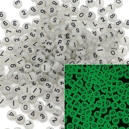 100PCS Acrylic Alphabet & Number Beads - 4x7mm Colorful Round Flat | Acrylic Bead for DIY Bracelet Keychain Jewelry Making