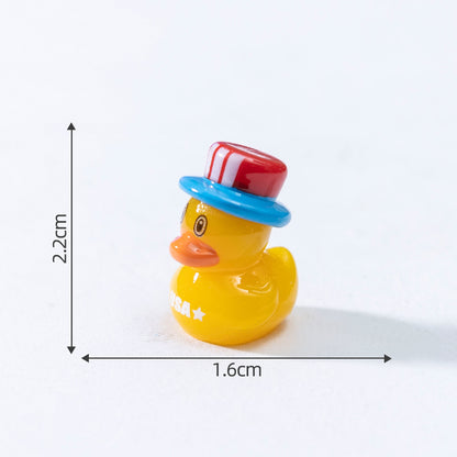 USA Theme Acrylic Focal Beads - Patriotic Duck with Top Hat for | Acrylic Bead for DIY Bracelet Keychain Jewelry Making
