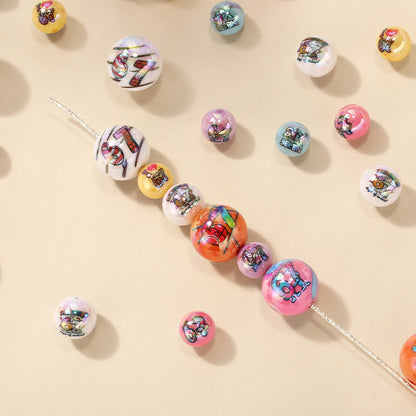 Assorted 10/12/16mm Number 67 AB Beads - Shimmering Iridescent | Acrylic Bead for DIY Bracelet Keychain Jewelry Making