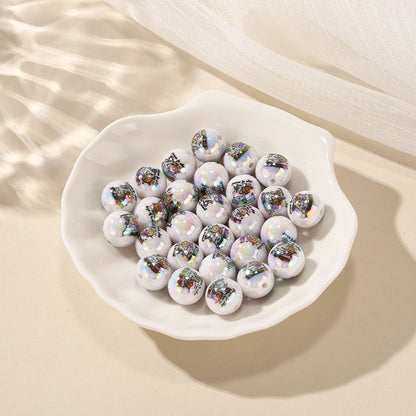 Assorted 10/12/16mm Number 67 AB Beads - Shimmering Iridescent | Acrylic Bead for DIY Bracelet Keychain Jewelry Making