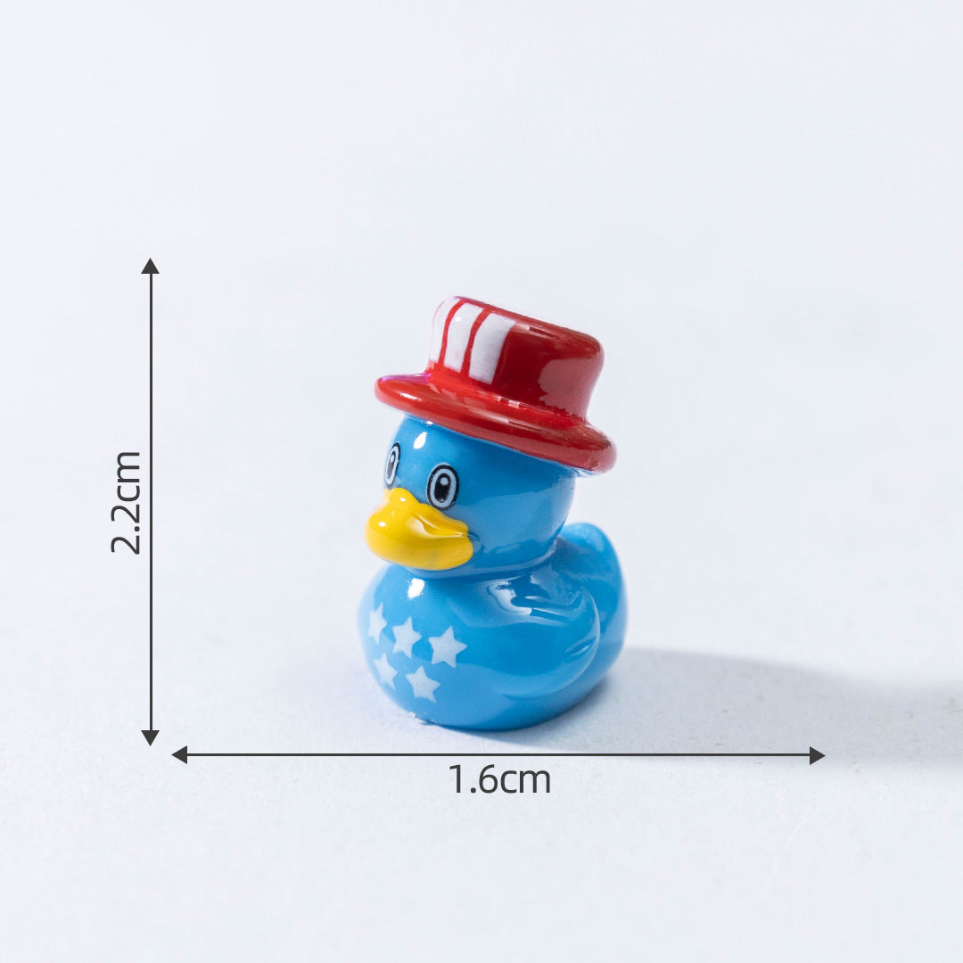 USA Theme Acrylic Focal Beads - Patriotic Duck with Top Hat for | Acrylic Bead for DIY Bracelet Keychain Jewelry Making