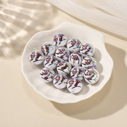 Assorted 10/12/16mm Number 67 AB Beads - Shimmering Iridescent | Acrylic Bead for DIY Bracelet Keychain Jewelry Making