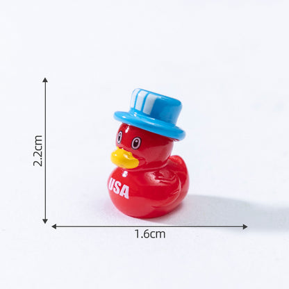 USA Theme Acrylic Focal Beads - Patriotic Duck with Top Hat for | Acrylic Bead for DIY Bracelet Keychain Jewelry Making
