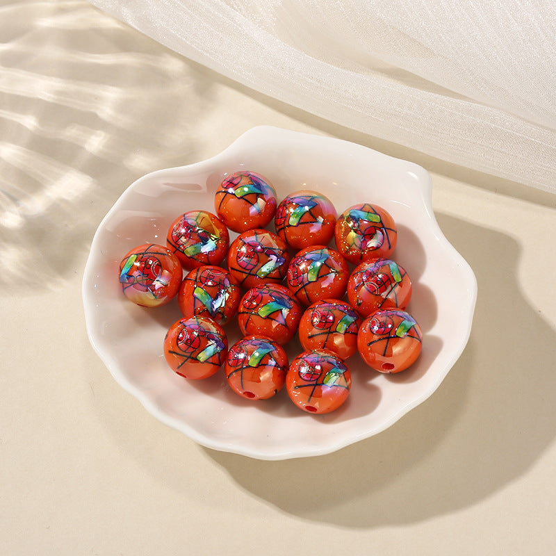 Assorted 10/12/16mm Number 67 AB Beads - Shimmering Iridescent | Acrylic Bead for DIY Bracelet Keychain Jewelry Making