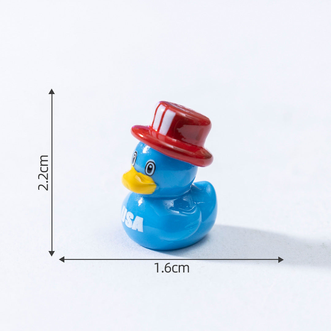 USA Theme Acrylic Focal Beads - Patriotic Duck with Top Hat for | Acrylic Bead for DIY Bracelet Keychain Jewelry Making