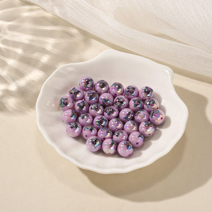 Assorted 10/12/16mm Number 67 AB Beads - Shimmering Iridescent | Acrylic Bead for DIY Bracelet Keychain Jewelry Making