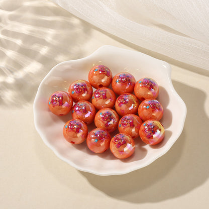 Assorted 10/12/16mm Number 67 AB Beads - Shimmering Iridescent | Acrylic Bead for DIY Bracelet Keychain Jewelry Making