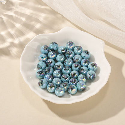 Assorted 10/12/16mm Number 67 AB Beads - Shimmering Iridescent | Acrylic Bead for DIY Bracelet Keychain Jewelry Making