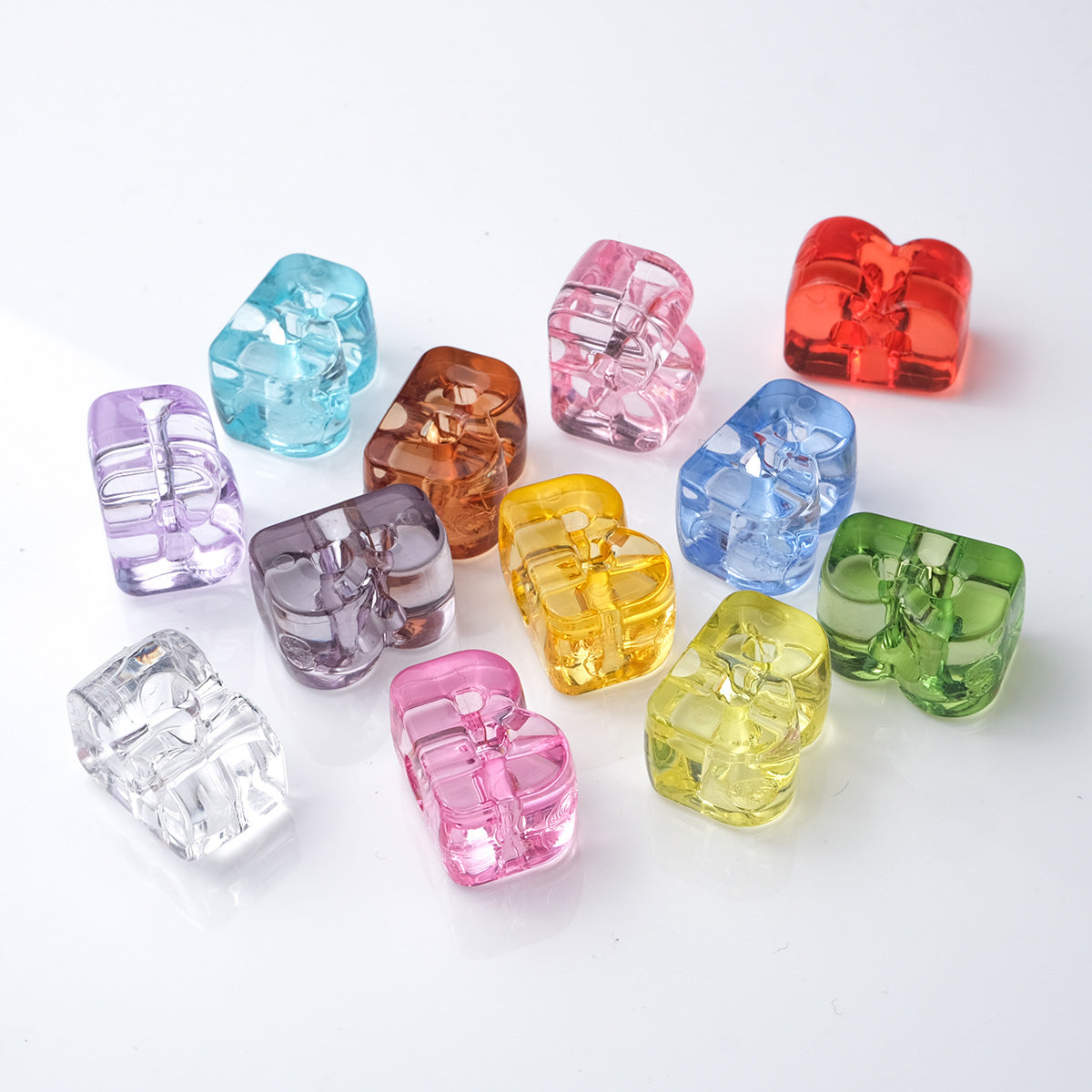 21mm Large Hole Transparent Alphabet Beads - Colorful Jelly Letter | Acrylic Bead for DIY Bracelet Keychain Jewelry Making