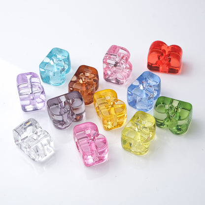 21mm Large Hole Transparent Alphabet Beads - Colorful Jelly Letter | Acrylic Bead for DIY Bracelet Keychain Jewelry Making
