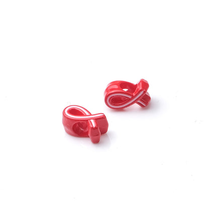 12x6x7mm Ribbon Bowknot Acrylic Beads - 4.5mm Large Hole Spacer | Acrylic Bead for DIY Bracelet Keychain Jewelry Making
