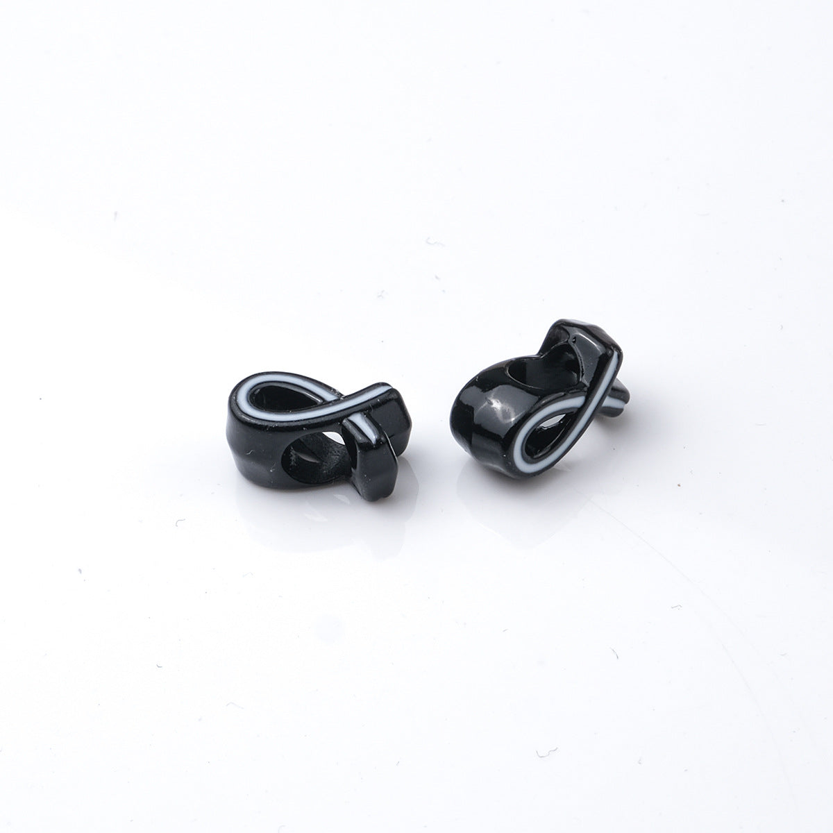 12x6x7mm Ribbon Bowknot Acrylic Beads - 4.5mm Large Hole Spacer | Acrylic Bead for DIY Bracelet Keychain Jewelry Making