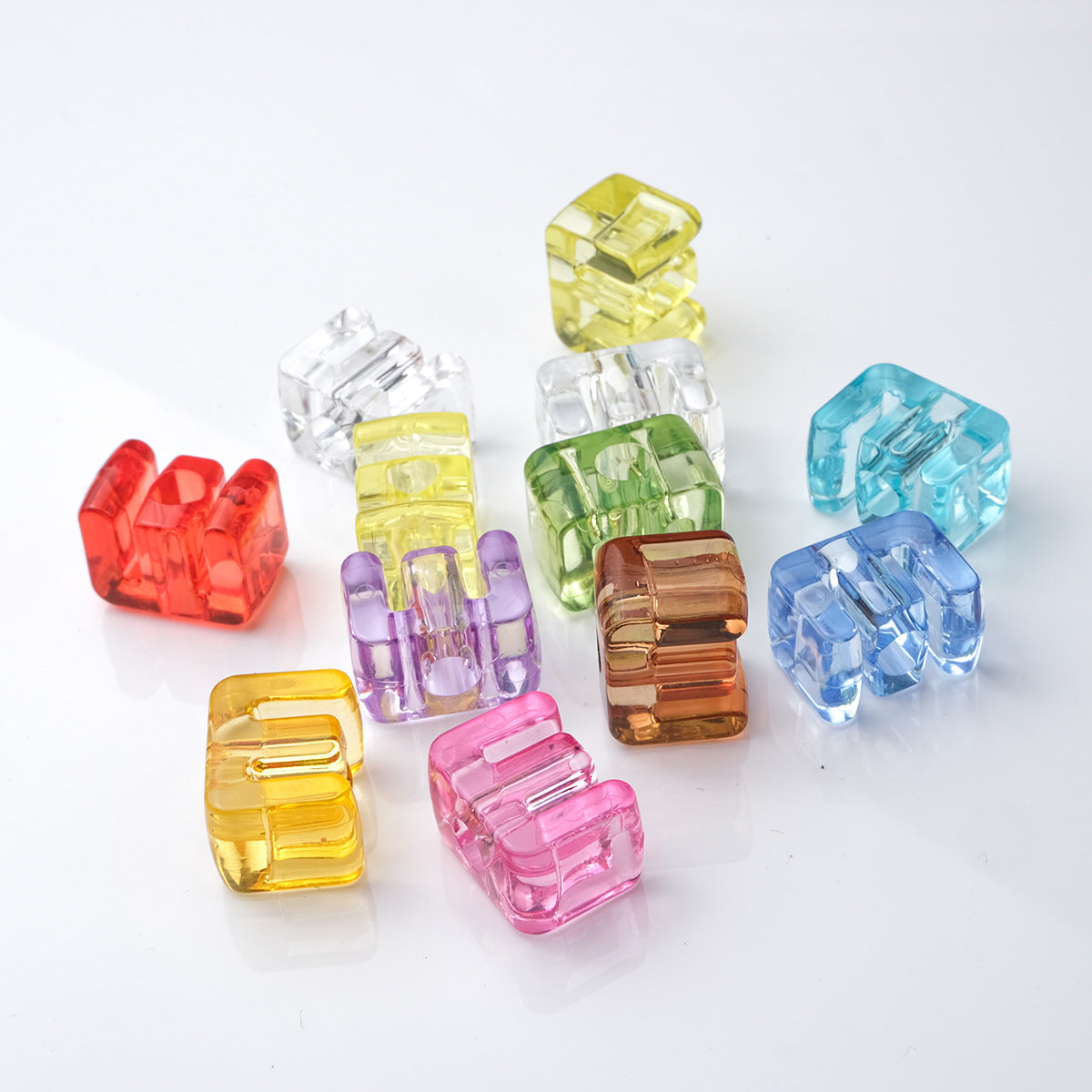 21mm Large Hole Transparent Alphabet Beads - Colorful Jelly Letter | Acrylic Bead for DIY Bracelet Keychain Jewelry Making