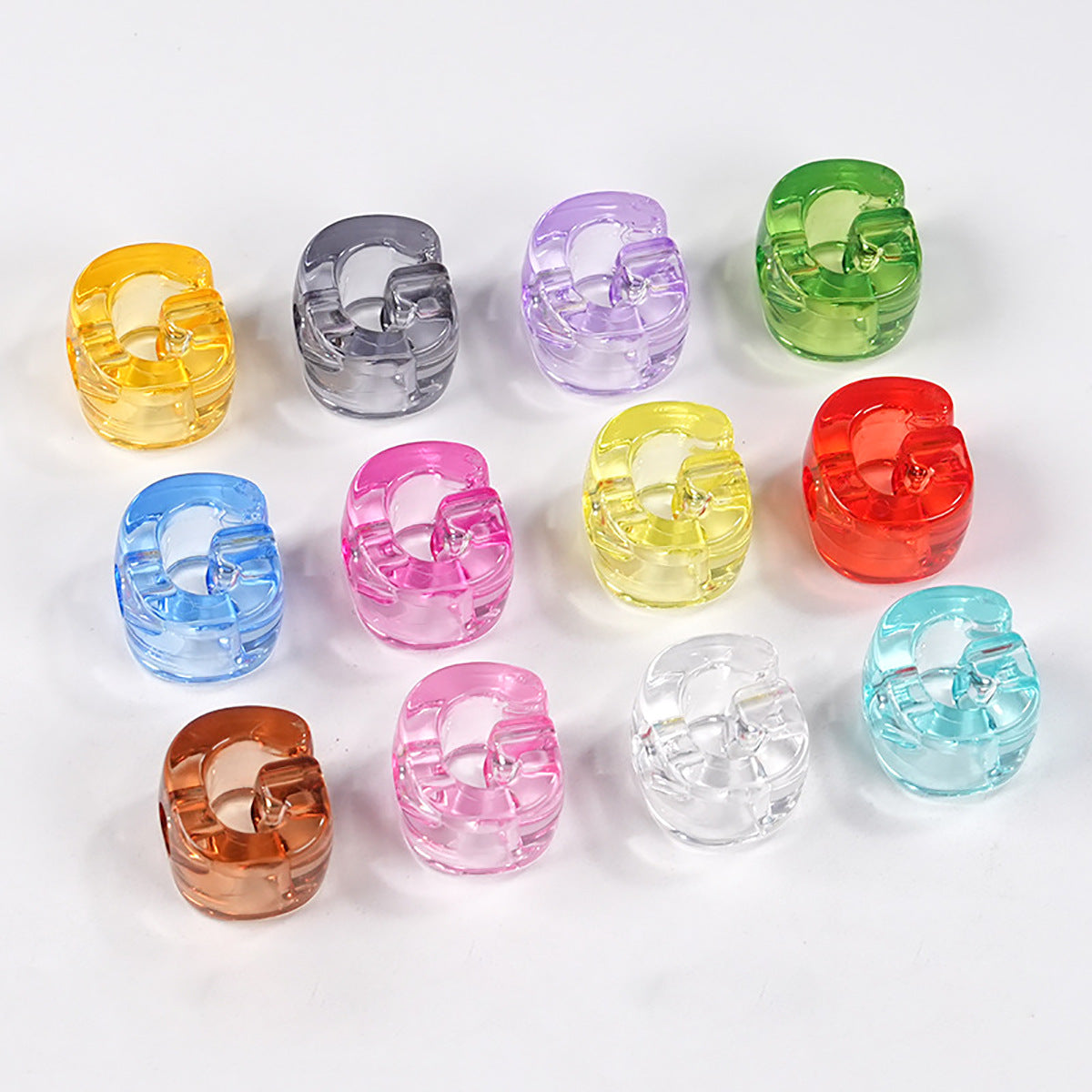 21mm Large Hole Transparent Alphabet Beads - Colorful Jelly Letter | Acrylic Bead for DIY Bracelet Keychain Jewelry Making