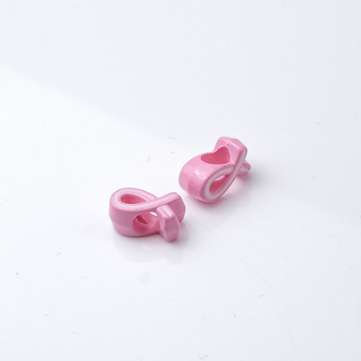 12x6x7mm Ribbon Bowknot Acrylic Beads - 4.5mm Large Hole Spacer | Acrylic Bead for DIY Bracelet Keychain Jewelry Making