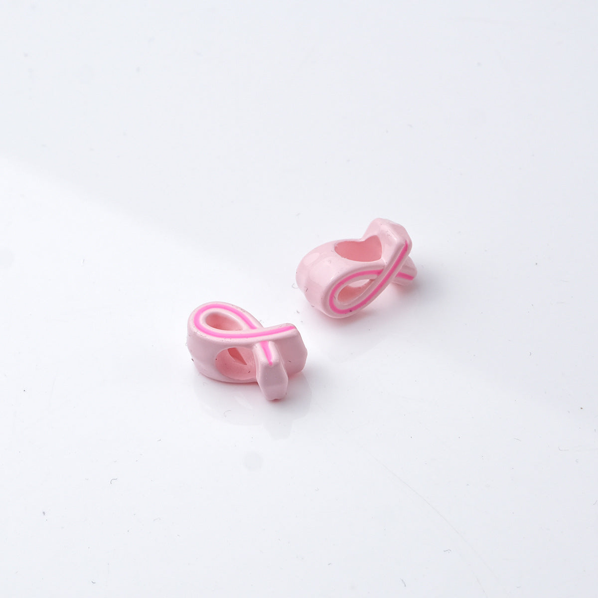 12x6x7mm Ribbon Bowknot Acrylic Beads - 4.5mm Large Hole Spacer | Acrylic Bead for DIY Bracelet Keychain Jewelry Making