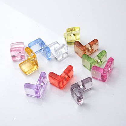 21mm Large Hole Transparent Alphabet Beads - Colorful Jelly Letter | Acrylic Bead for DIY Bracelet Keychain Jewelry Making