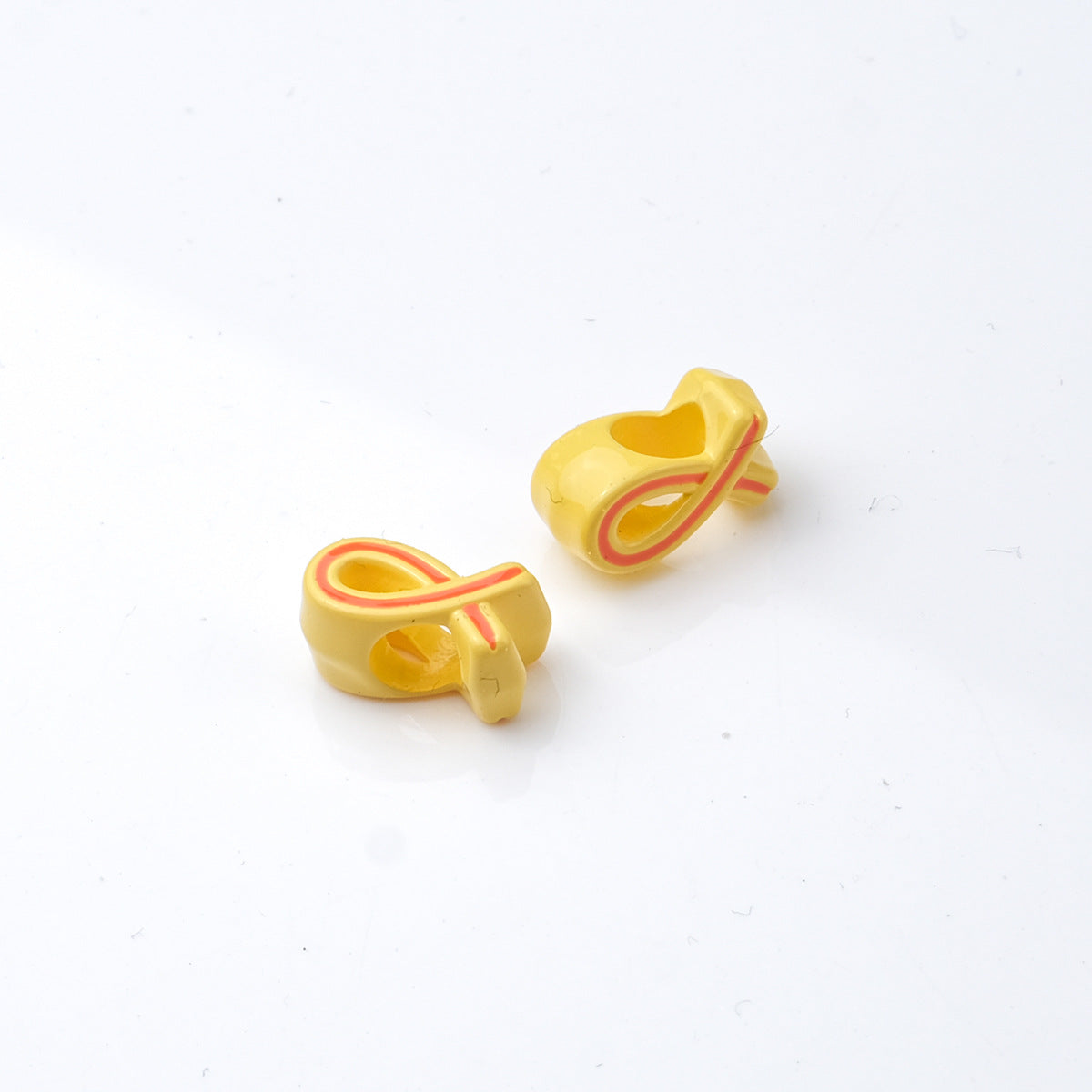 12x6x7mm Ribbon Bowknot Acrylic Beads - 4.5mm Large Hole Spacer | Acrylic Bead for DIY Bracelet Keychain Jewelry Making