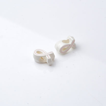 12x6x7mm Ribbon Bowknot Acrylic Beads - 4.5mm Large Hole Spacer | Acrylic Bead for DIY Bracelet Keychain Jewelry Making