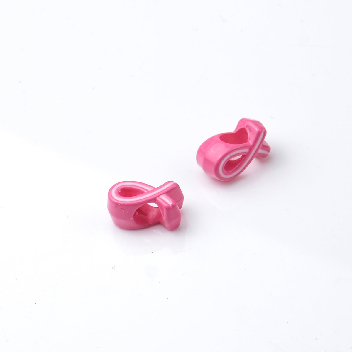 12x6x7mm Ribbon Bowknot Acrylic Beads - 4.5mm Large Hole Spacer | Acrylic Bead for DIY Bracelet Keychain Jewelry Making