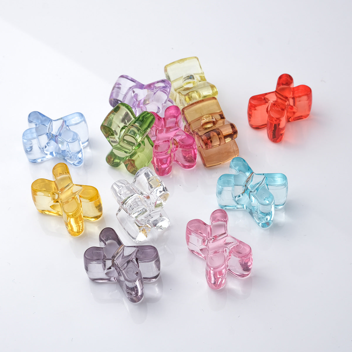 21mm Large Hole Transparent Alphabet Beads - Colorful Jelly Letter | Acrylic Bead for DIY Bracelet Keychain Jewelry Making