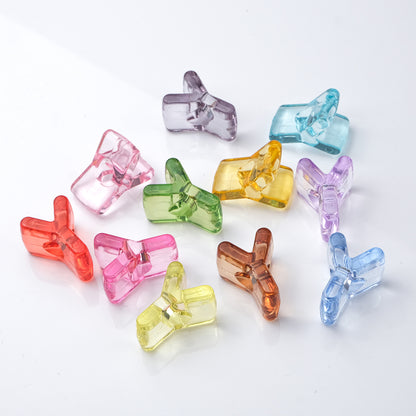 21mm Large Hole Transparent Alphabet Beads - Colorful Jelly Letter | Acrylic Bead for DIY Bracelet Keychain Jewelry Making