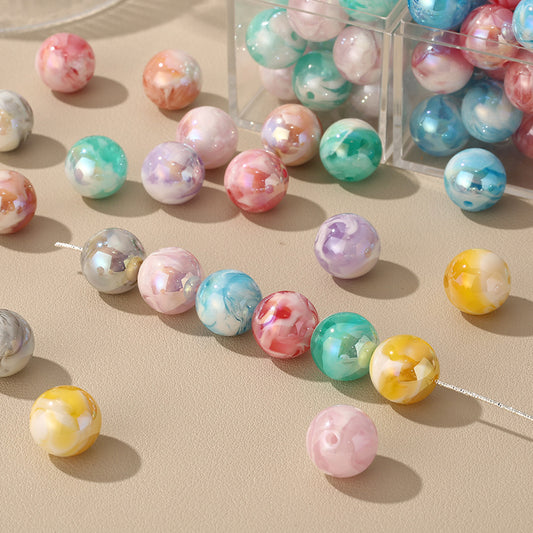 16mm Solar Active Photochromic Beads - Ink Wash Marble Effect | Acrylic Bead for DIY Bracelet Keychain Jewelry Making