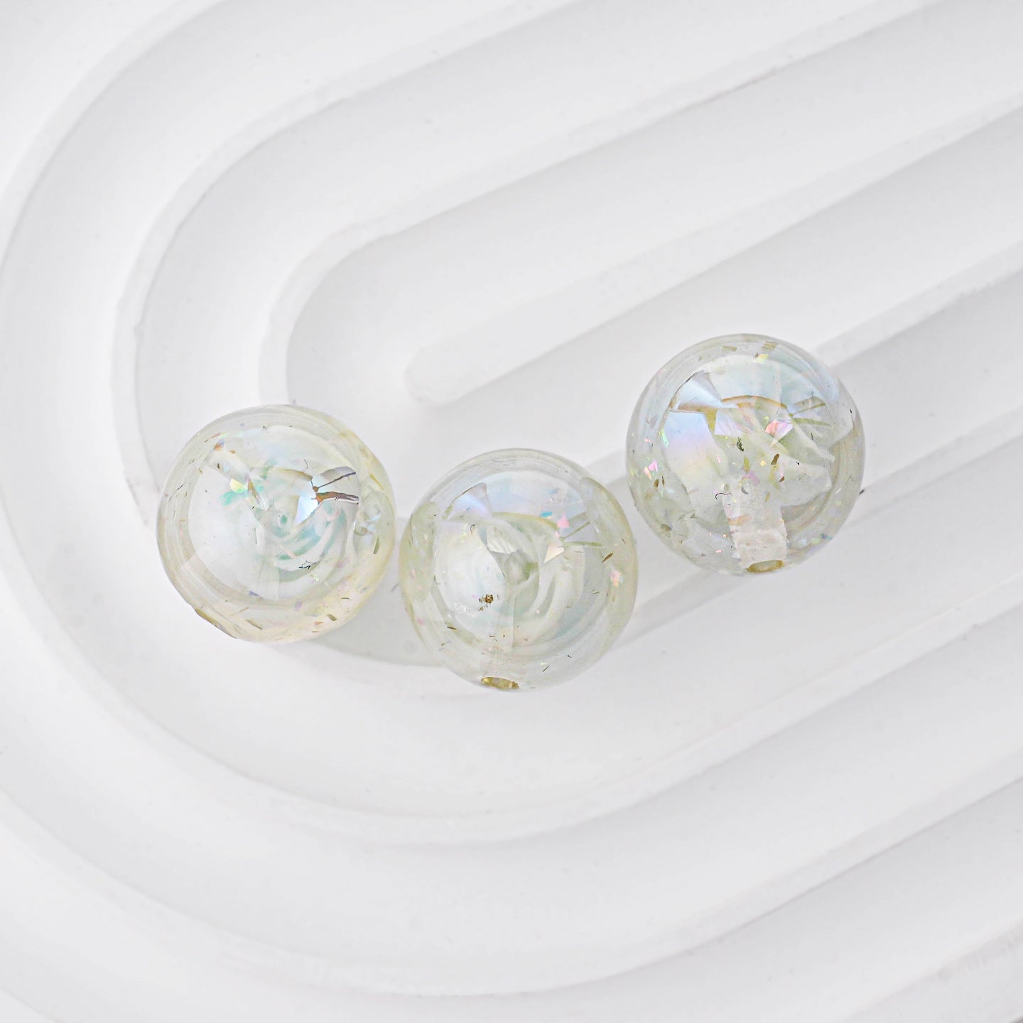 16mm Glow-in-the-Dark 3D Rose Beads - Luminous Floral Resin Beads | Acrylic Bead for DIY Bracelet Keychain Jewelry Making