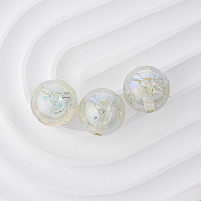 16mm Glow-in-the-Dark 3D Rose Beads - Luminous Floral Resin Beads | Acrylic Bead for DIY Bracelet Keychain Jewelry Making