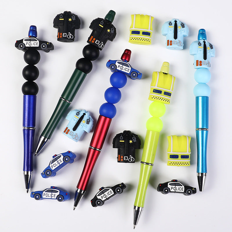 Police & Law Enforcement Silicone Focal Beads for Beadable Pens, 3D | Silicone Focal Bead for DIY Keychain & Pen Wrap