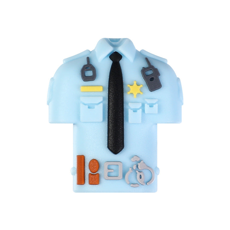 Police & Law Enforcement Silicone Focal Beads for Beadable Pens, 3D | Silicone Focal Bead for DIY Keychain & Pen Wrap